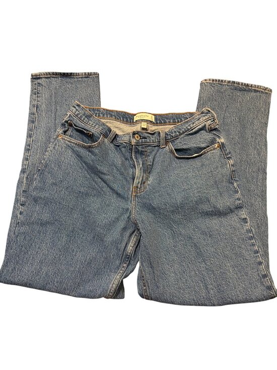 Abercrombie & Fitch Denim - Abercrombie & Fitch Curve Love 90s Straight Mid Rise Jeans Blue Denim Sz 12L